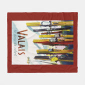 Het land van de zon - de huid staat in sneeuw fleece deken (Voorkant (Horizontaal))