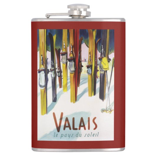 Het land van de zon - de huid staat in sneeuw heupfles (Voorkant)