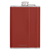 Het land van de zon - de huid staat in sneeuw heupfles (Achterkant)