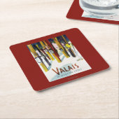 Het land van de zon - de huid staat in sneeuw kartonnen onderzetters (Schuin)