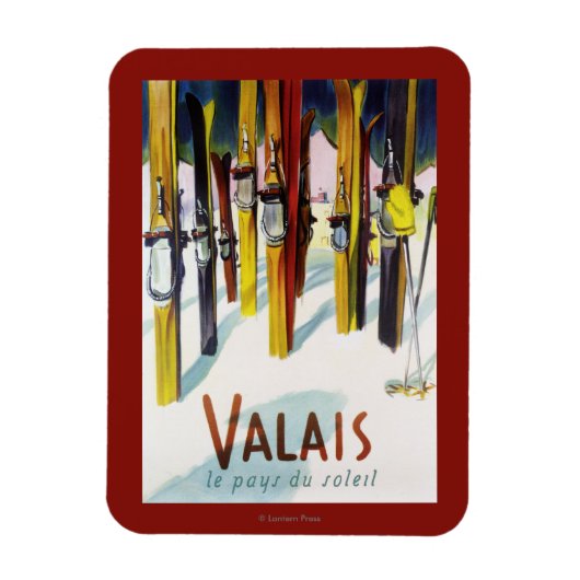 Het land van de zon - de huid staat in sneeuw magneet (Verticaal)