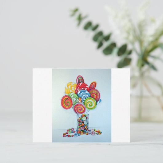 Het land van het snoep briefkaart (Staand voorkant)