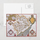 Het Land van Monmouth, gegraveerd door Jodocus Briefkaart (Voorkant / Achterkant)