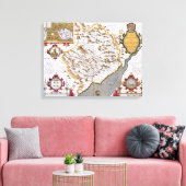 Het Land van Monmouth, gegraveerd door Jodocus Canvas Afdruk (Insitu (Woonkamer))