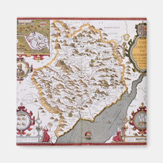 Het Land van Monmouth, gegraveerd door Jodocus Magneet (Voorkant)