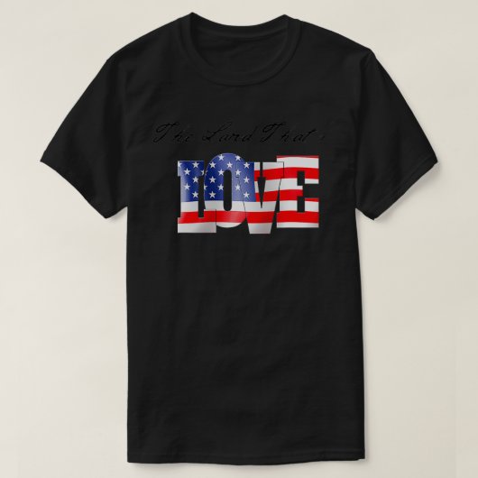 Het land waar ik van hou, patriottisch, VS, Amerik T-shirt (Design voorkant)