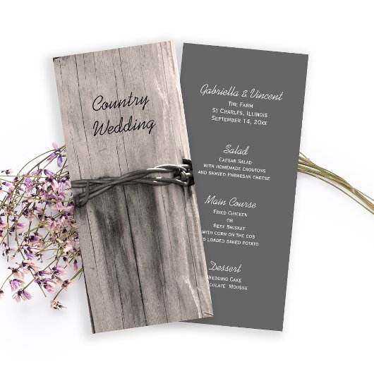 Het landelijke Menu van het Huwelijk van de