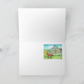 Het landelijke wenskaart van het Buitenhuis & van Kaart (Binnen)