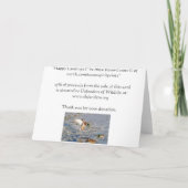 Het landende Wenskaart van de Kunst van het Wild Kaart (Achterkant)