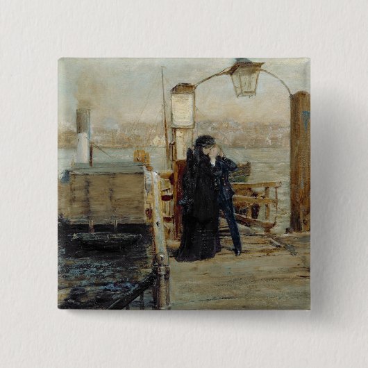 Het landingsstadium vierkante button 5,1 cm (Voorkant)