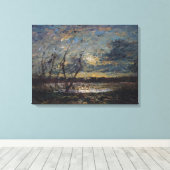 Het landschap aan de rand van Cremieu Canvas Afdruk (Insitu (Houten vloer))
