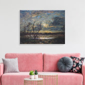 Het landschap aan de rand van Cremieu Canvas Afdruk (Insitu (Woonkamer))
