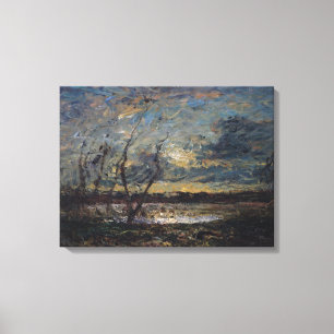 Het landschap aan de rand van Cremieu Canvas Afdruk