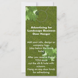 Het landschap Adverteren DEUR HANGER bevorderende