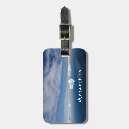 Het landschap Antarctica drijvende ijsfoto met tek Bagagelabel (Voorkant verticaal)