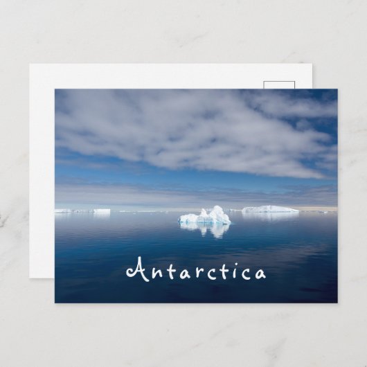 Het landschap Antarctica drijvende ijsfoto met tek Briefkaart (Voorkant / Achterkant)