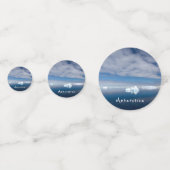 Het landschap Antarctica drijvende ijsfoto met tek Confetti (Voorkanten)