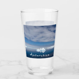 Het landschap Antarctica drijvende ijsfoto met tek Glas