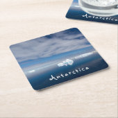 Het landschap Antarctica drijvende ijsfoto met tek Kartonnen Onderzetters (Schuin)