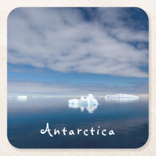 Het landschap Antarctica drijvende ijsfoto met tek Kartonnen Onderzetters