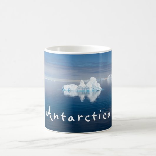 Het landschap Antarctica drijvende ijsfoto met tek Koffiemok (Center)