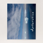 Het landschap Antarctica drijvende ijsfoto met tek Legpuzzel (Verticaal)