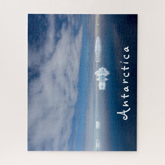 Het landschap Antarctica drijvende ijsfoto met tek Legpuzzel (Verticaal)