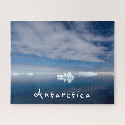Het landschap Antarctica drijvende ijsfoto met tek Legpuzzel (Horizontaal)