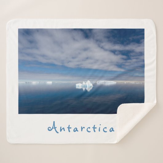 Het landschap Antarctica drijvende ijsfoto met tek Sherpa Deken (Voorkant (horizontaal))