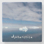 Het landschap Antarctica drijvende ijsfoto met tek Stenen Onderzetter (Voorkant)