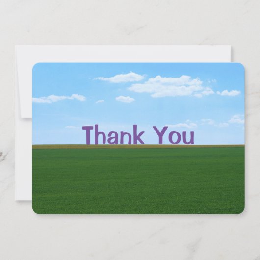 Het landschap "Dank u" Bedankkaart (Voorkant)