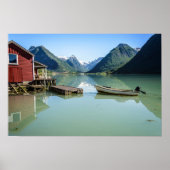 Het landschap Fjord in het poster Noorwegen (Voorkant)
