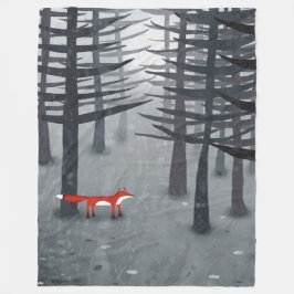 Het landschap Fox en Forest Ombré Fleece Deken