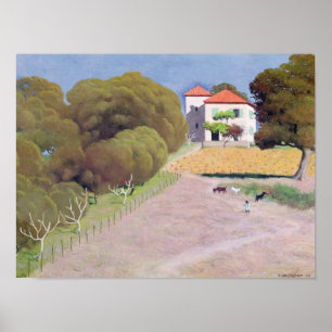 Het landschap, het Huis met de Rode Dak, 1924 Poster