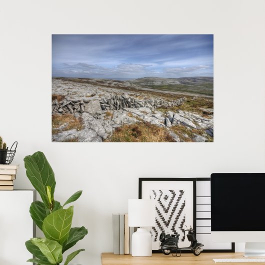 Het landschap in Burren Poster (Thuiskantoor)