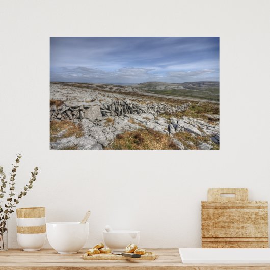 Het landschap in Burren Poster (Keuken)