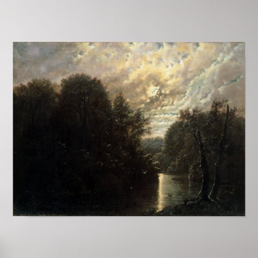 Het landschap in de Rosental bij Leipzig Poster (Voorkant)