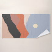 Het landschap in het midden van de eeuw illustrati badhanddoek (Badhanddoek)