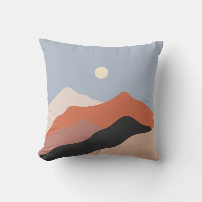 Het landschap in het midden van de eeuw illustrati kussen (Voorkant)
