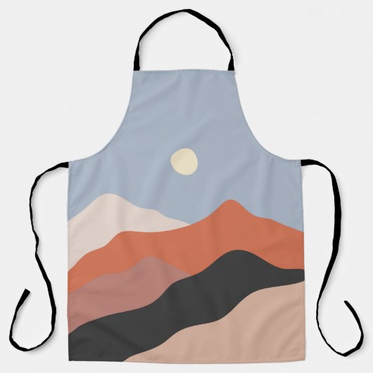 Het landschap in het midden van de eeuw illustrati schort (Voorkant)