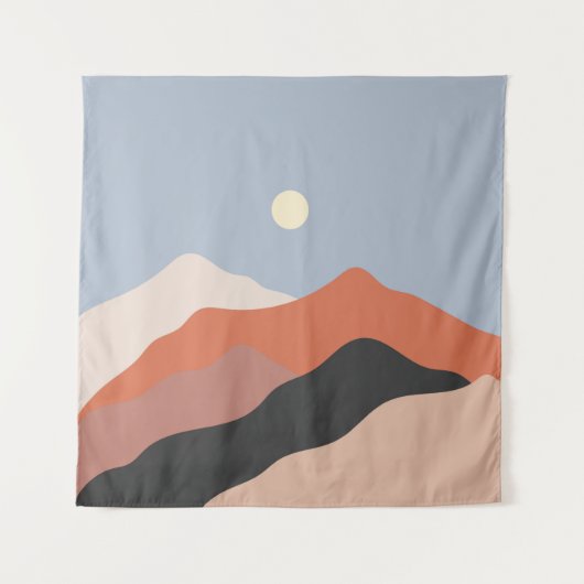 Het landschap in het midden van de eeuw illustrati wandkleed (Voorkant)