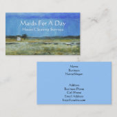 Het landschap Kunst Tiny House Rain Storm Cleaning Visitekaartje (Voorkant / Achterkant)