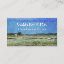 Het landschap Kunst Tiny House Rain Storm Cleaning Visitekaartje