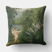 Het landschap met Cupid richtend een pijl op een P Kussen (Achterkant)