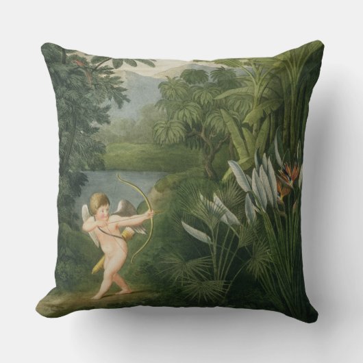 Het landschap met Cupid richtend een pijl op een P Kussen (Voorkant)