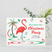 Het landschap met de rode kerstfeestdag kaart (Staand voorkant)