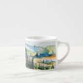 Het landschap met de stad en de cyperbomen espresso kop (Rechts)