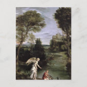 Het landschap met de Tobias-legplaats van de vis Briefkaart (Voorkant)