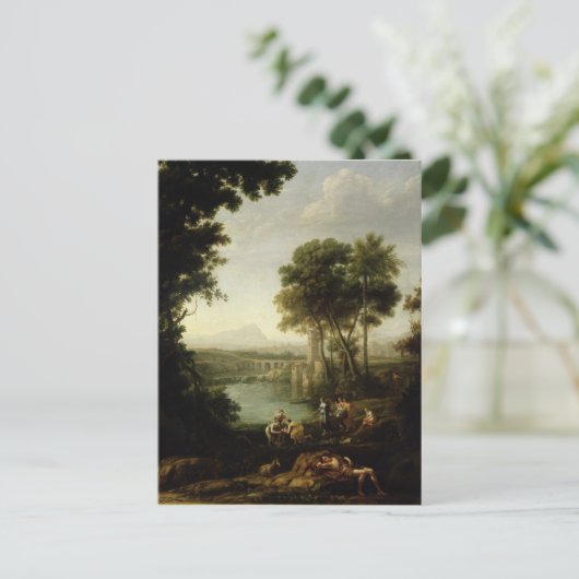 Het landschap met de vinding van Mozes Briefkaart (Staand voorkant)