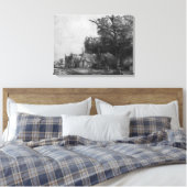 Het landschap met Drie Kastjes, 1650 Canvas Afdruk (Insitu (Slaapkamer))